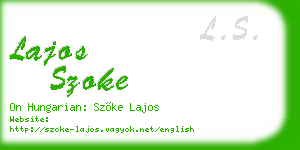 lajos szoke business card